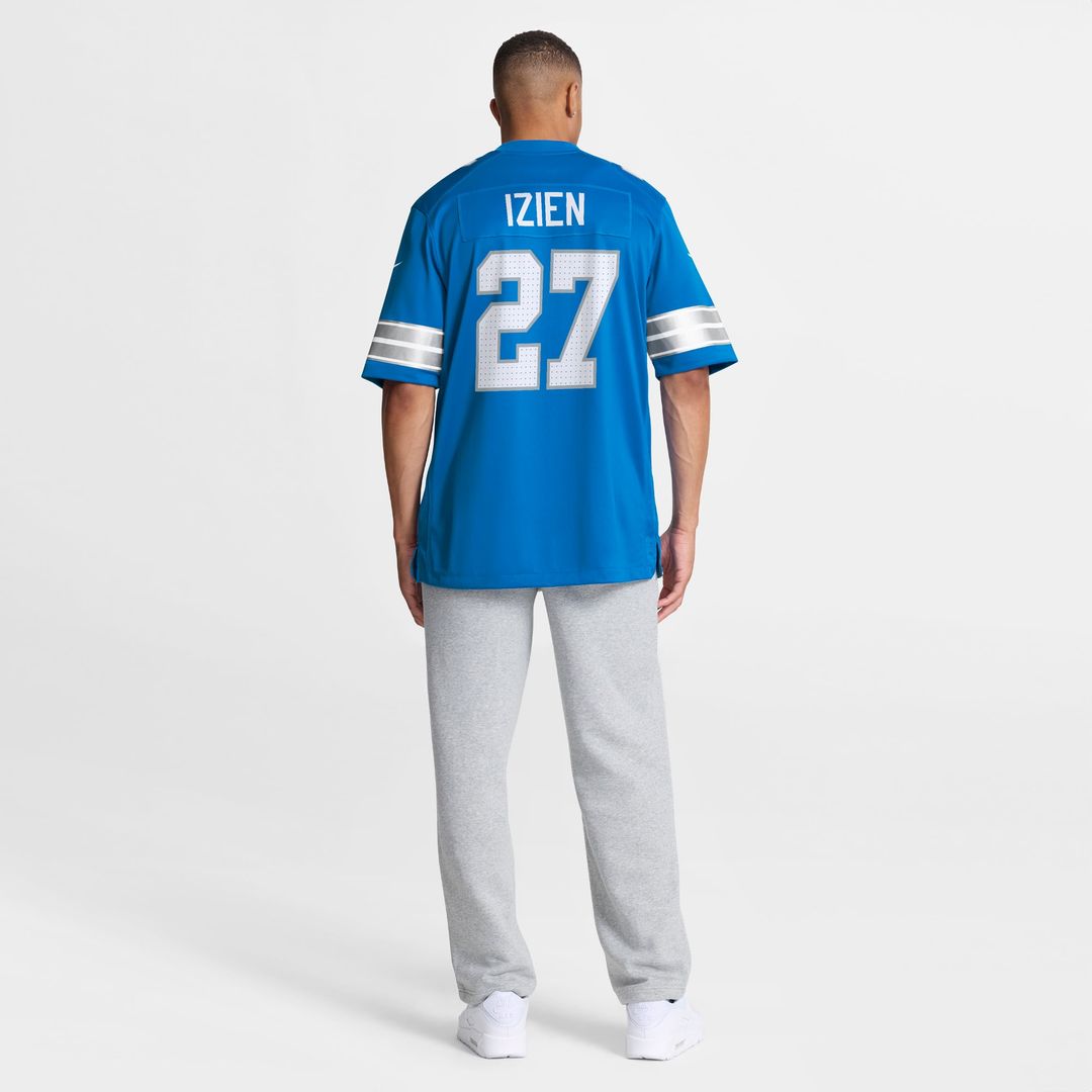 Men's Detroit Lions Christian Izien Nike Blue Team Game product image 5