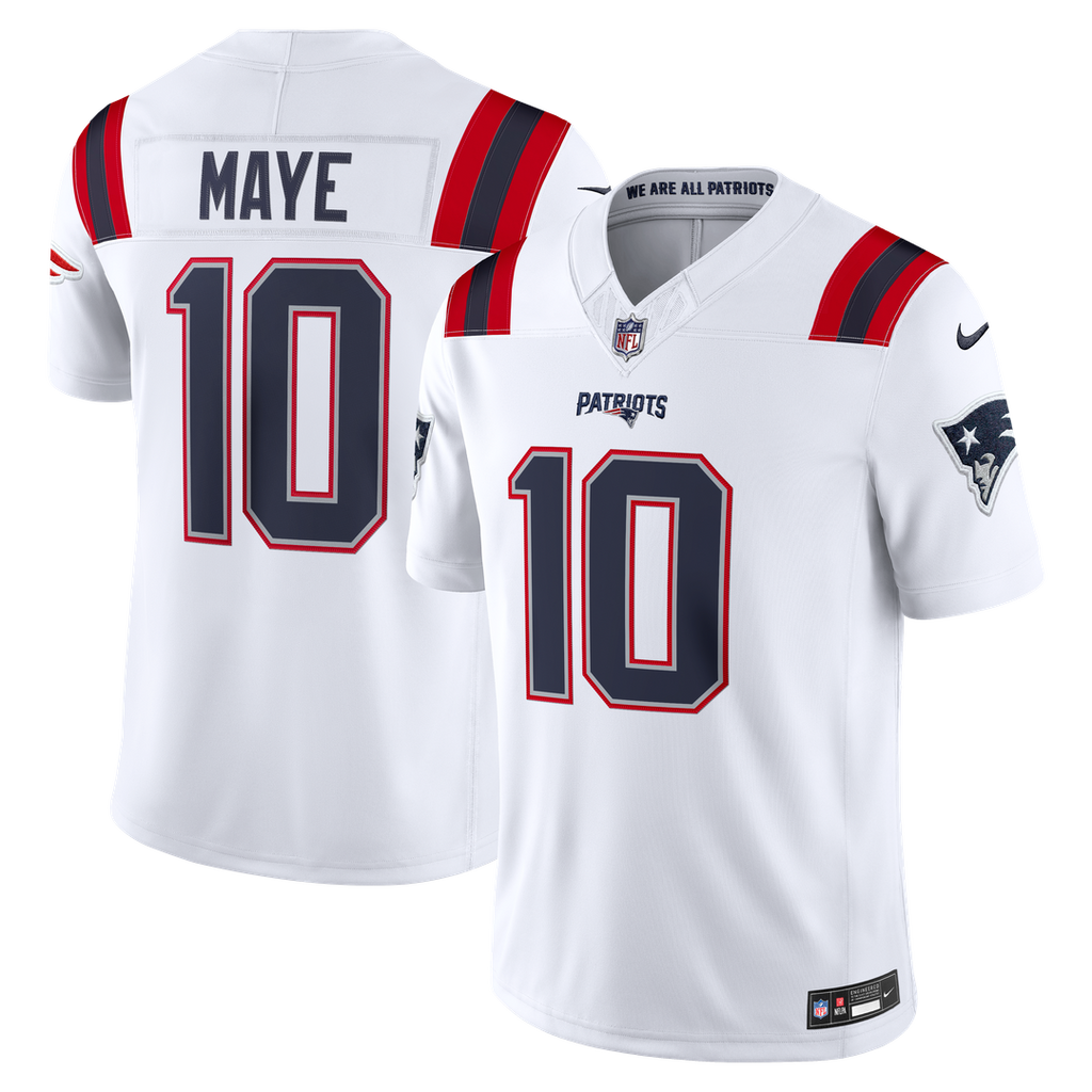 Men's New England Patriots Drake Maye Nike White Vapor product image 4