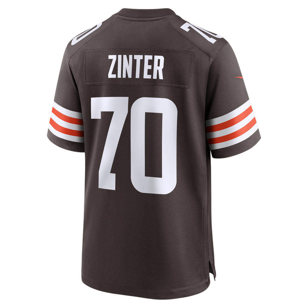 Men's Cleveland Browns Zak Zinter Nike Brown Team Game product image 3