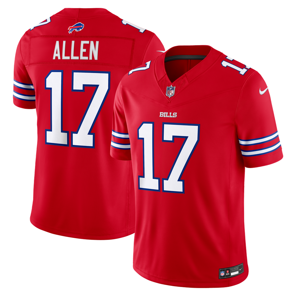 Men's Buffalo Bills Josh Allen Nike Red Alternate Vapor product image 4