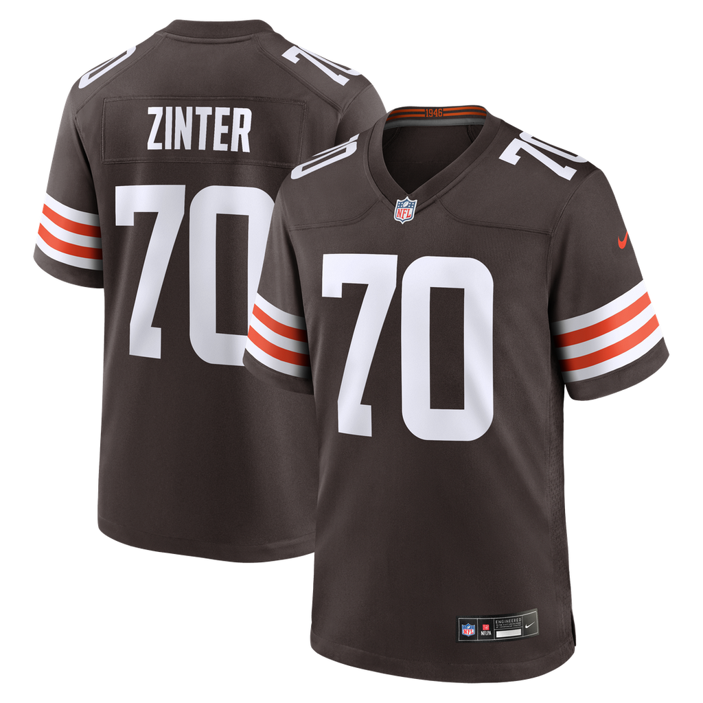 Men's Cleveland Browns Zak Zinter Nike Brown Team Game product image 1