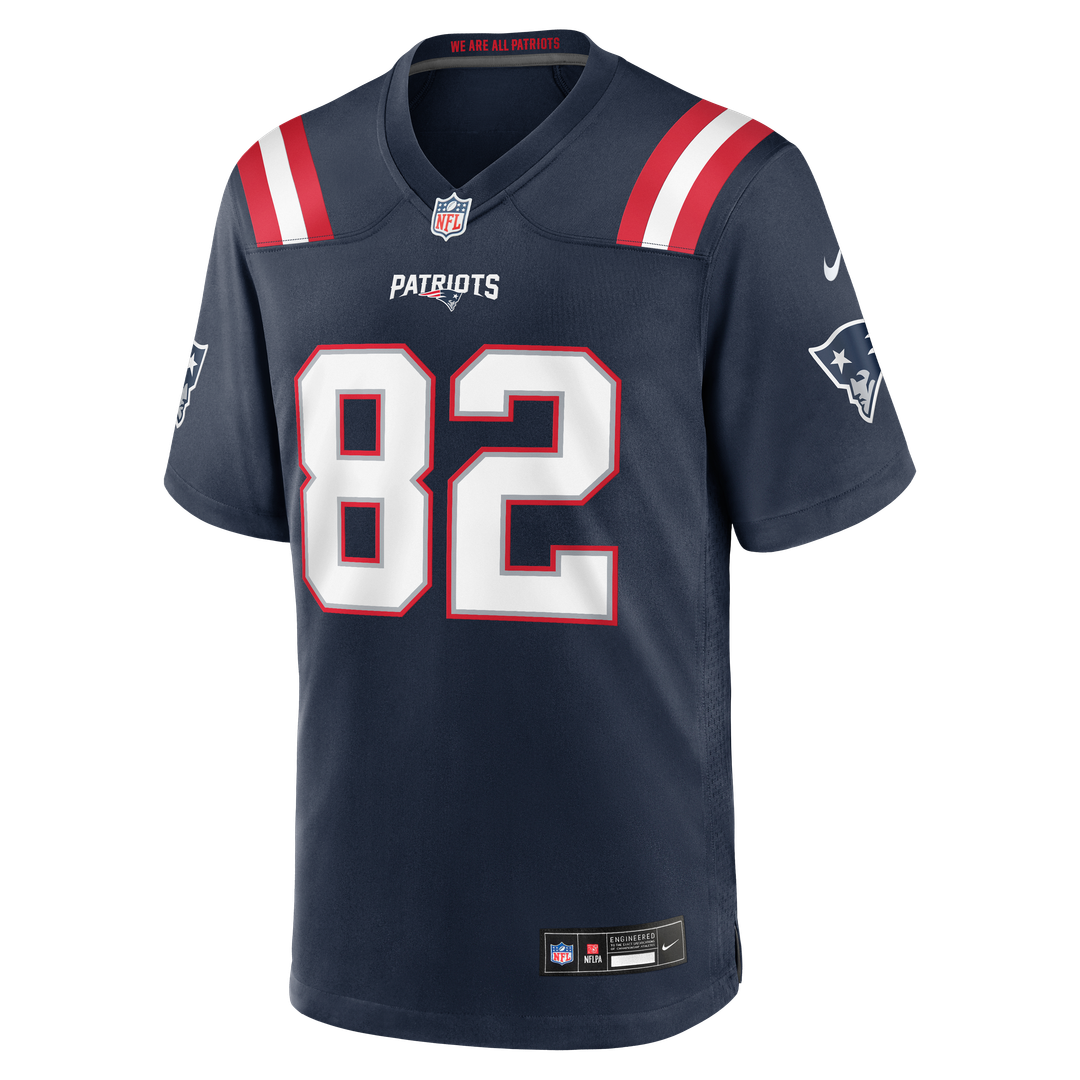 Men's New England Patriots Eli Raridon Nike Navy Team Game product image 4