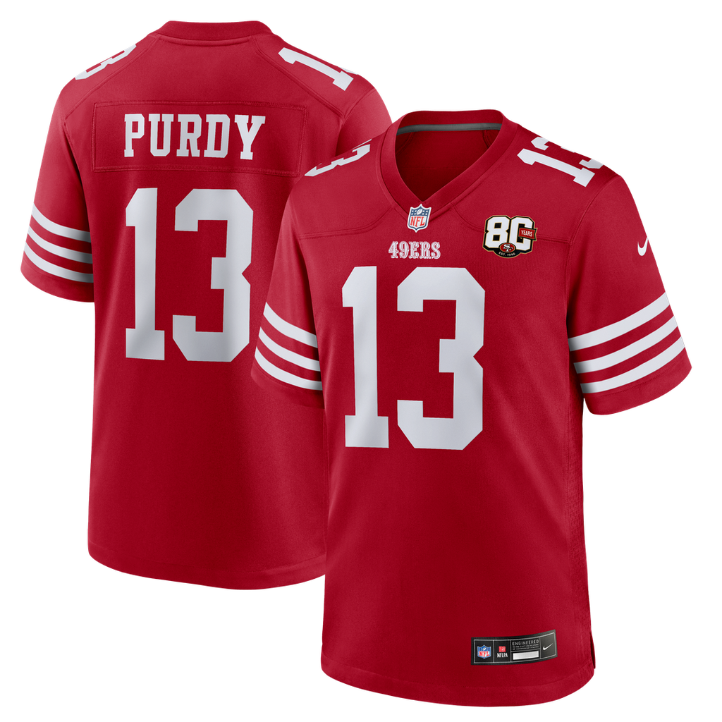 Men's San Francisco 49ers Brock Purdy Nike Scarlet 80th product image 11