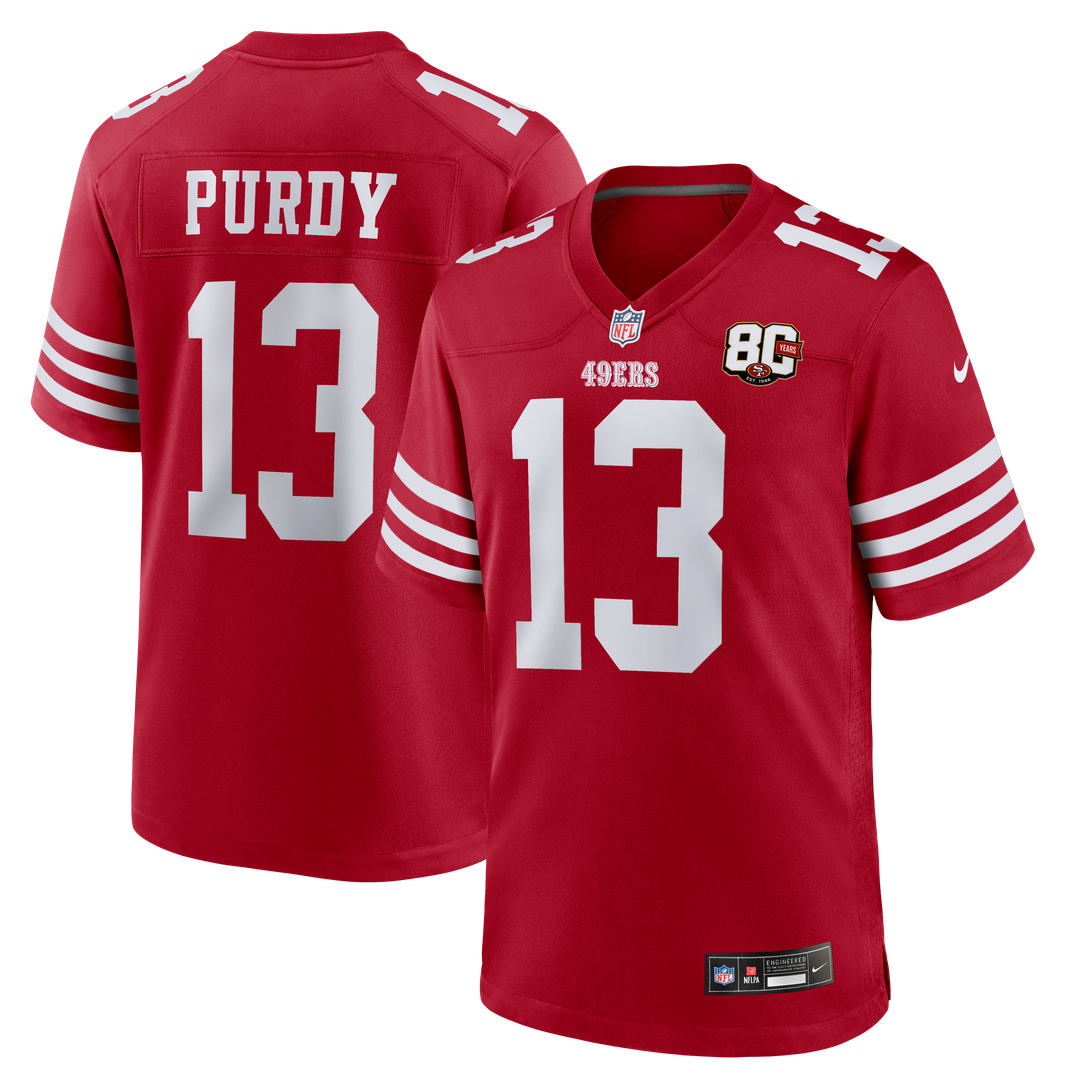 Men's San Francisco 49ers Brock Purdy Nike Scarlet 80th product image 11
