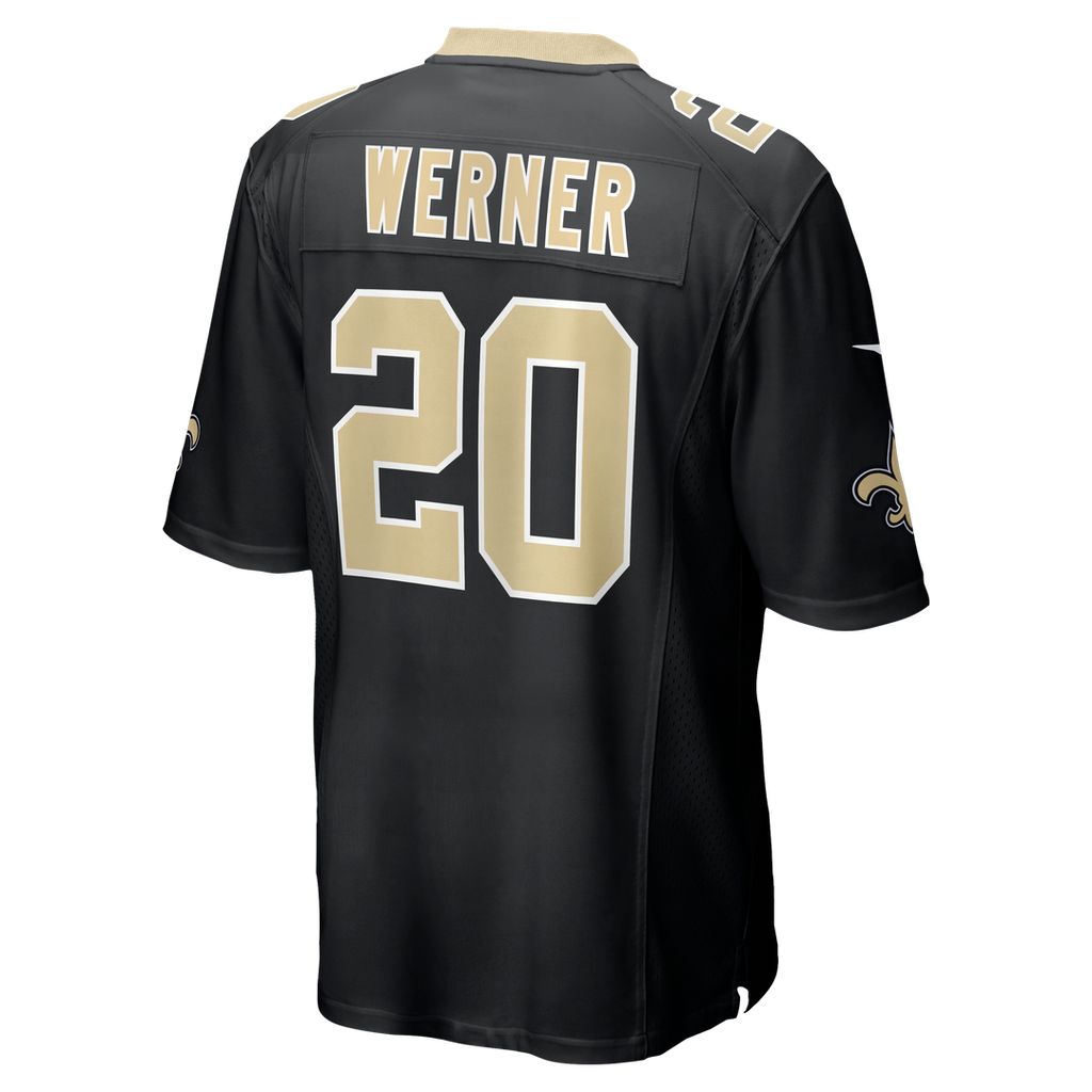 Men's New Orleans Saints Pete Werner Nike Black Game Jersey product image 3