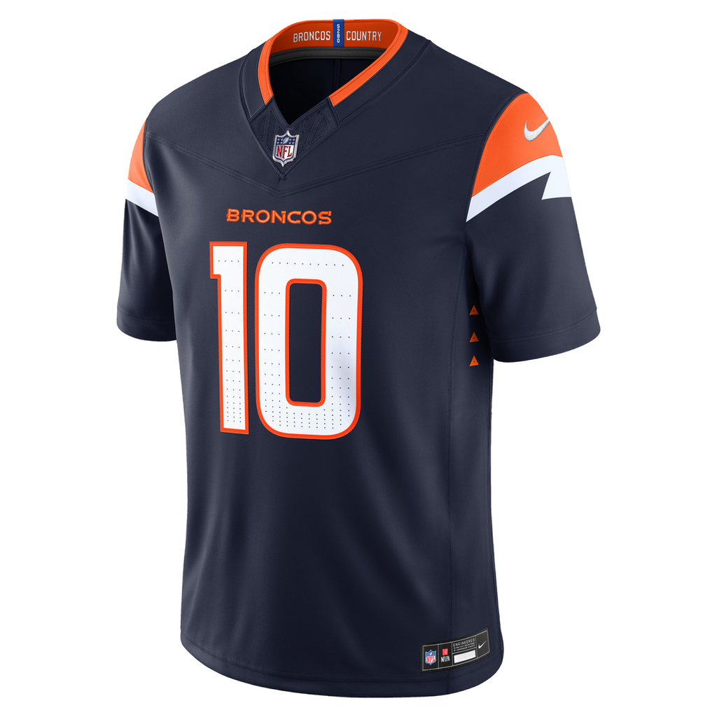 Men's Denver Broncos Bo Nix Nike White Vapor F.U.S.E. product image 11