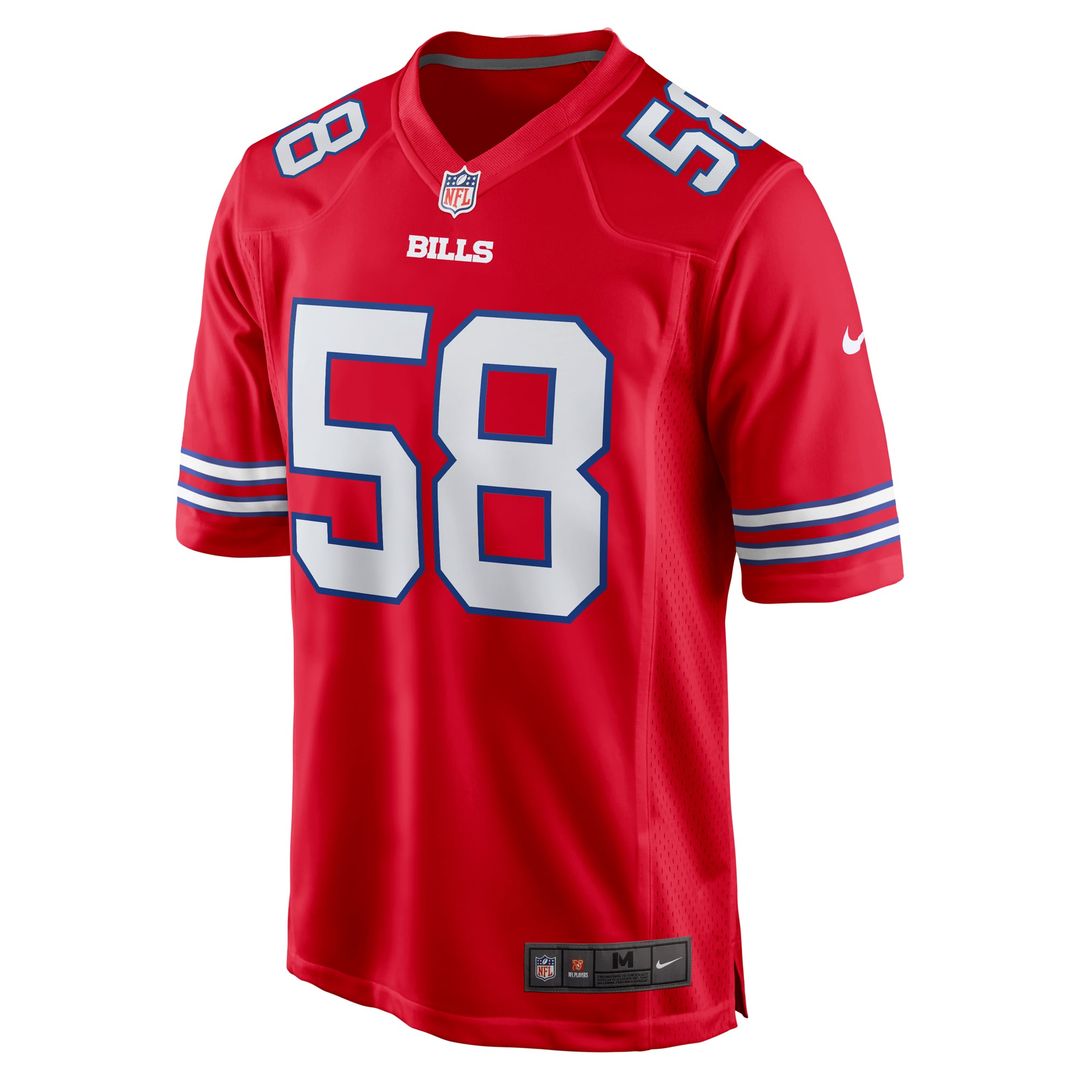 Men's Buffalo Bills Matt Milano Nike Red Alternate Game product image 8