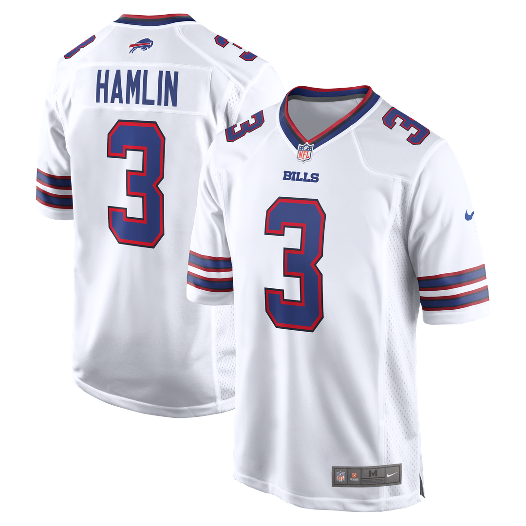 Men's Buffalo Bills Damar Hamlin Nike White Game Jersey product image 1