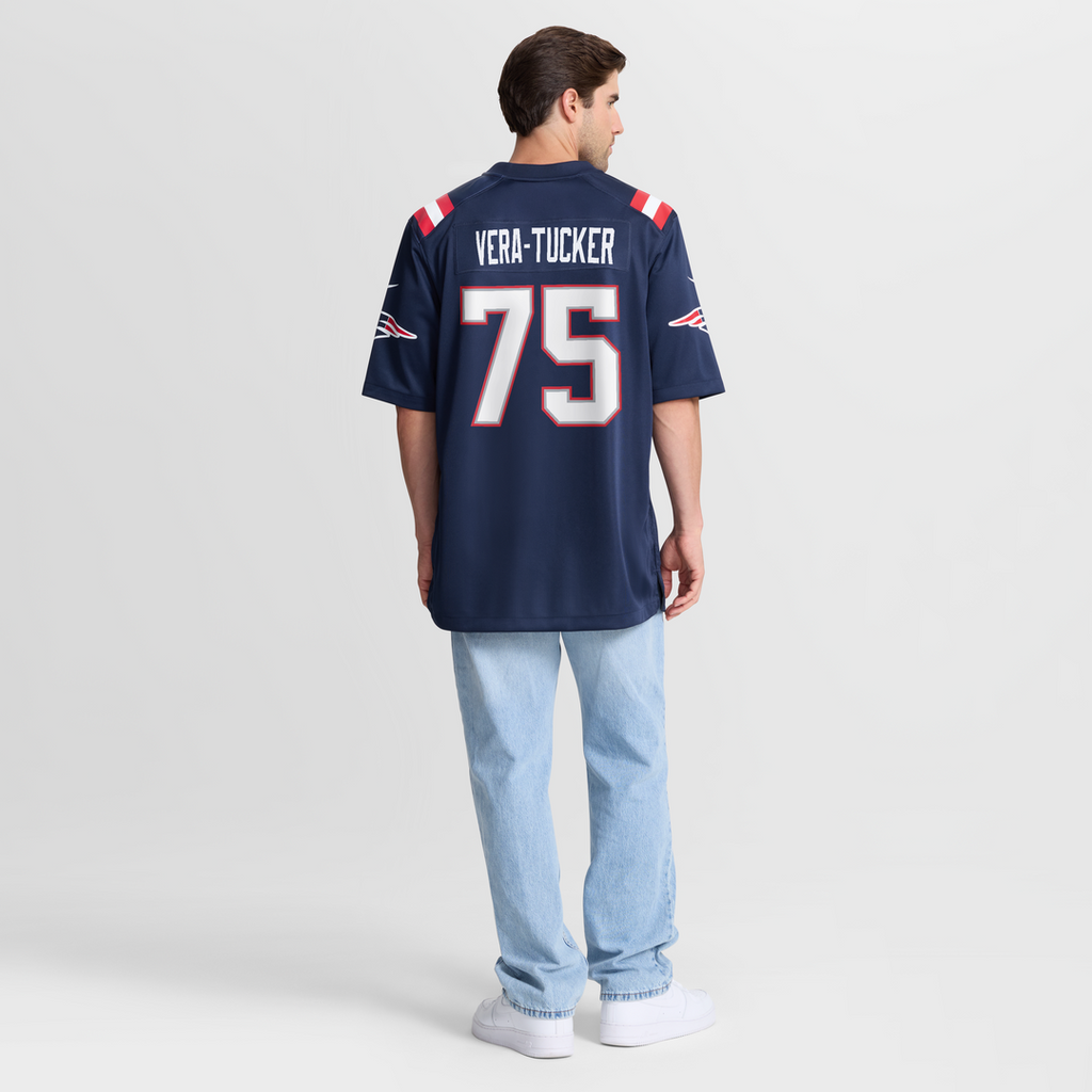 Men's New England Patriots Alijah Vera-Tucker Nike Navy product image 3