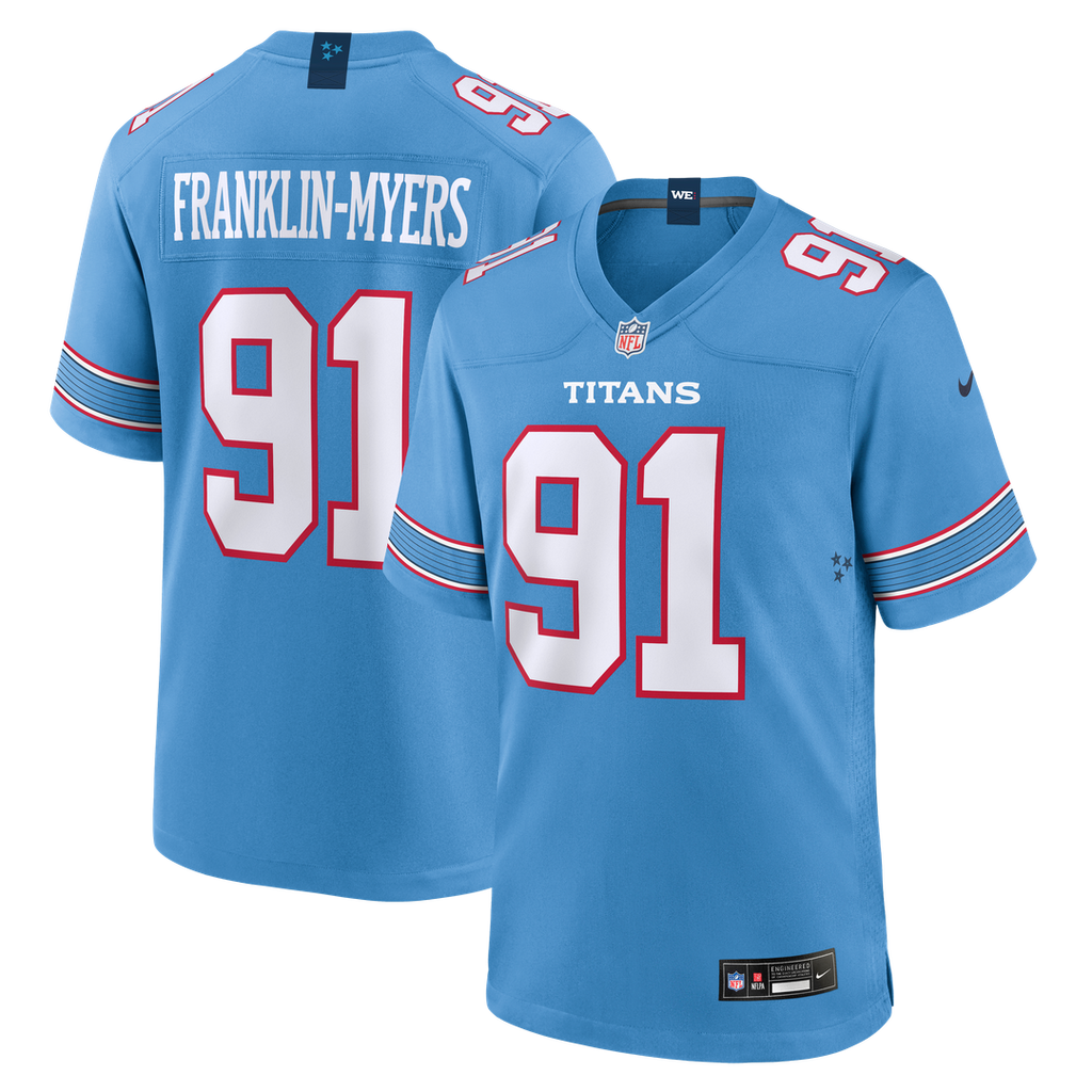 Men's Tennessee Titans John Franklin-Myers Nike Light Blue product image 1