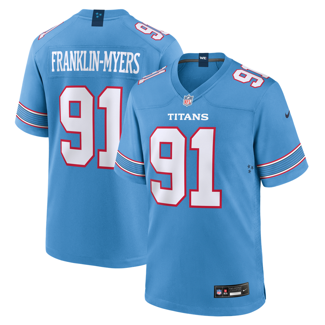 Men's Tennessee Titans John Franklin-Myers Nike Light Blue product image 1