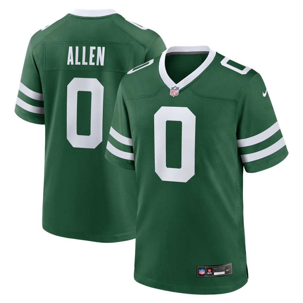 Men's New York Jets Braelon Allen Nike Legacy Green Game product image 1