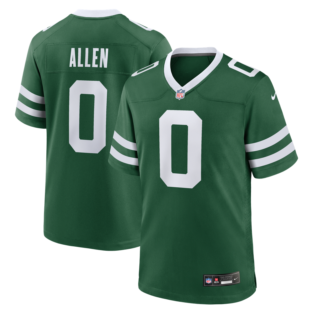 Men's New York Jets Braelon Allen Nike Legacy Green Game product image 1