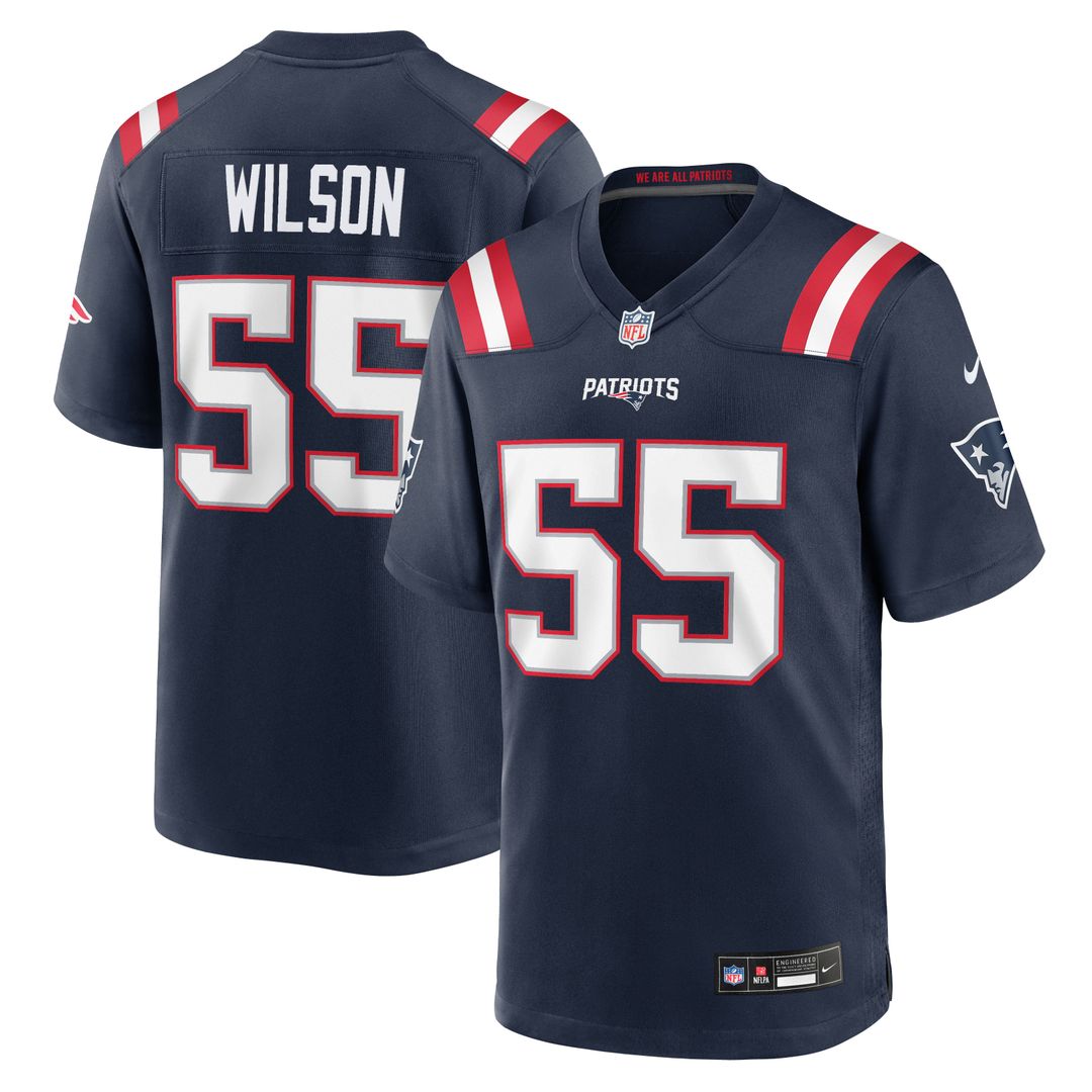 Men's New England Patriots Jared Wilson Nike Navy Team Game product image 1
