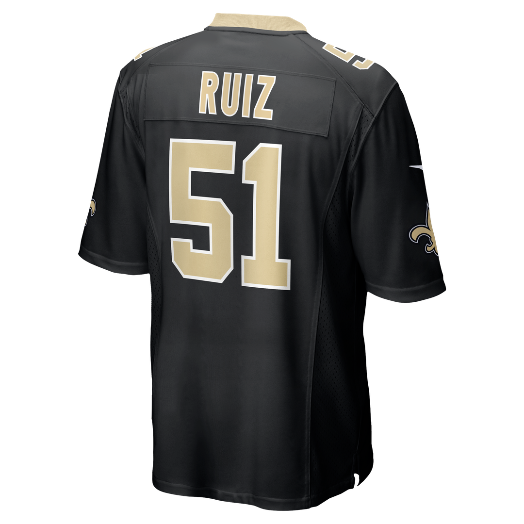 Men's New Orleans Saints Cesar Ruiz Nike Black Player Game product image 3