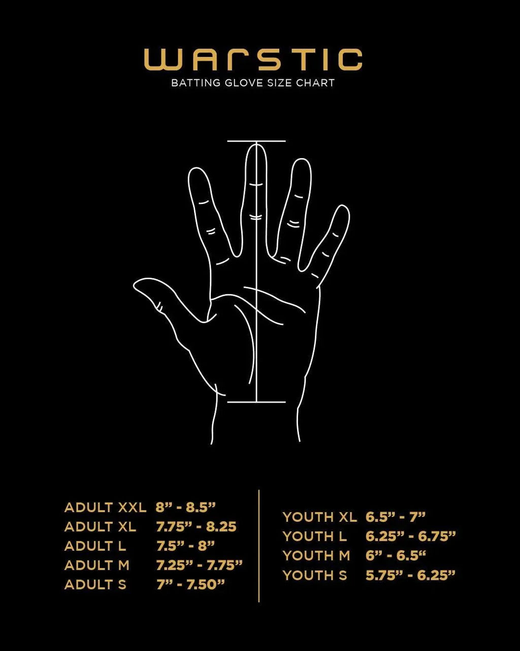 Warstic IK3 Pro Short Cuff Batting Gloves "Athletic Gold" product image 3, provided for visual reference and product detail