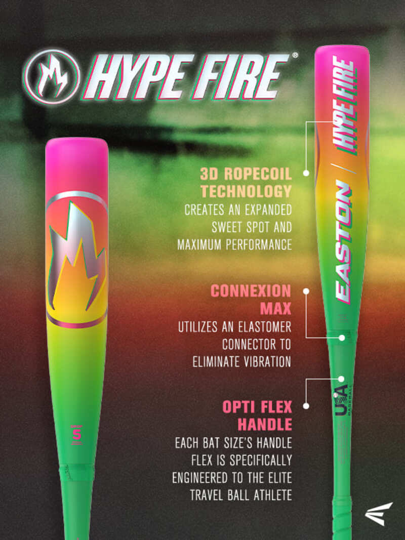 2026 Easton Hype Fire -11 USA Baseball Bat - EUS6HYP11 product image 4, provided for visual reference and product detail