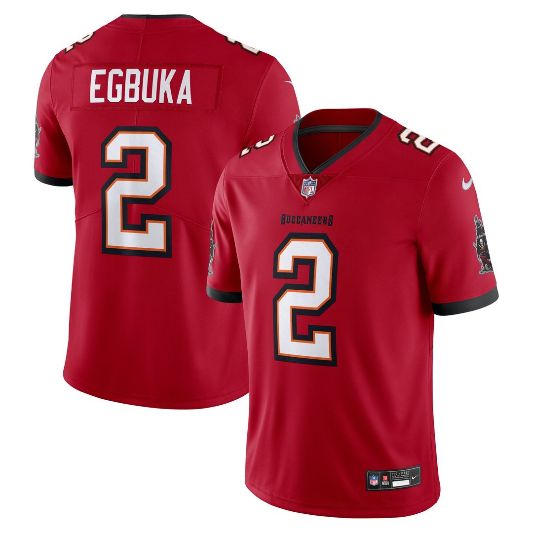 Men's Tampa Bay Buccaneers Emeka Egbuka Nike Red Vapor product image 1