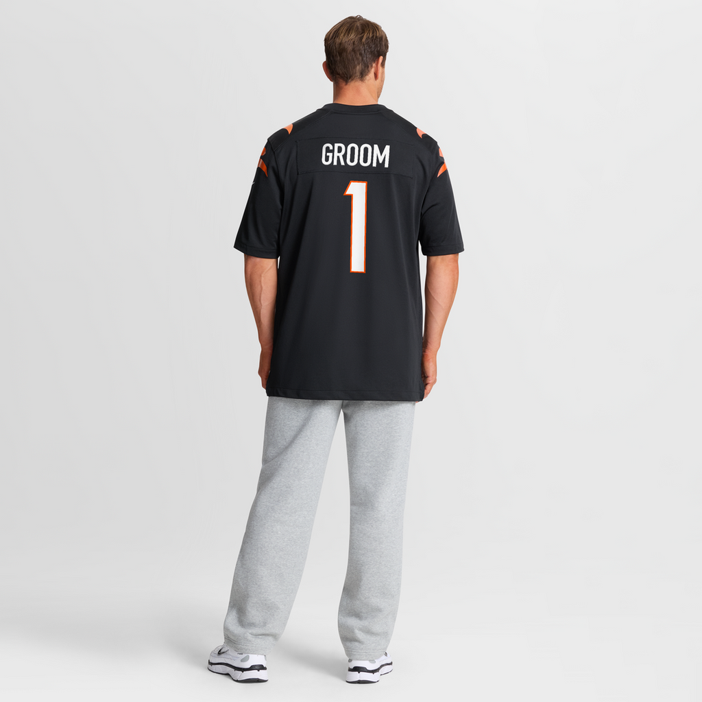 Men's Cincinnati Bengals Number 1 Groom Nike Black Game product image 8