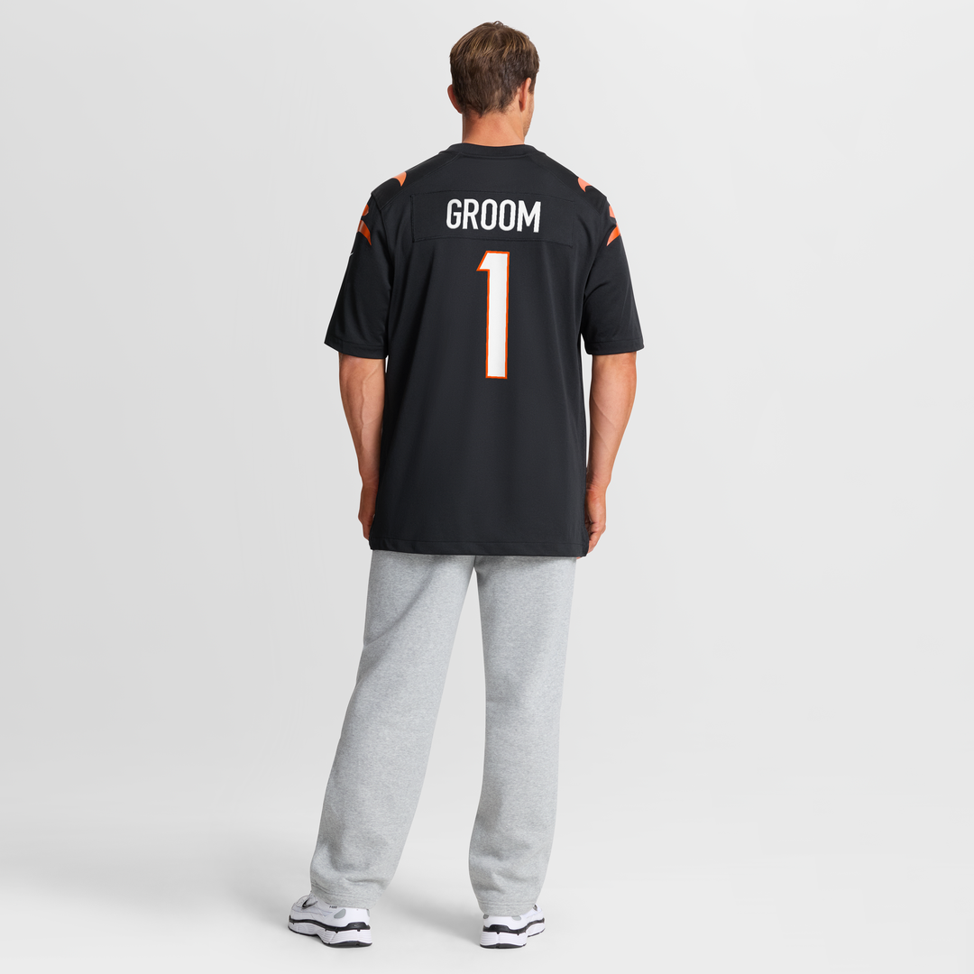 Men's Cincinnati Bengals Number 1 Groom Nike Black Game product image 8
