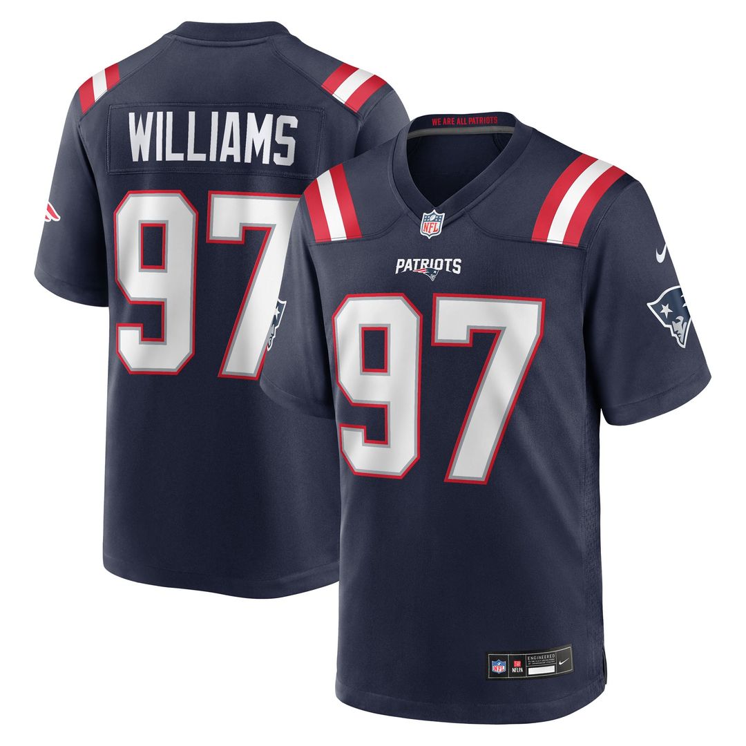 Men's New England Patriots Milton Williams Nike Navy Game product image 1