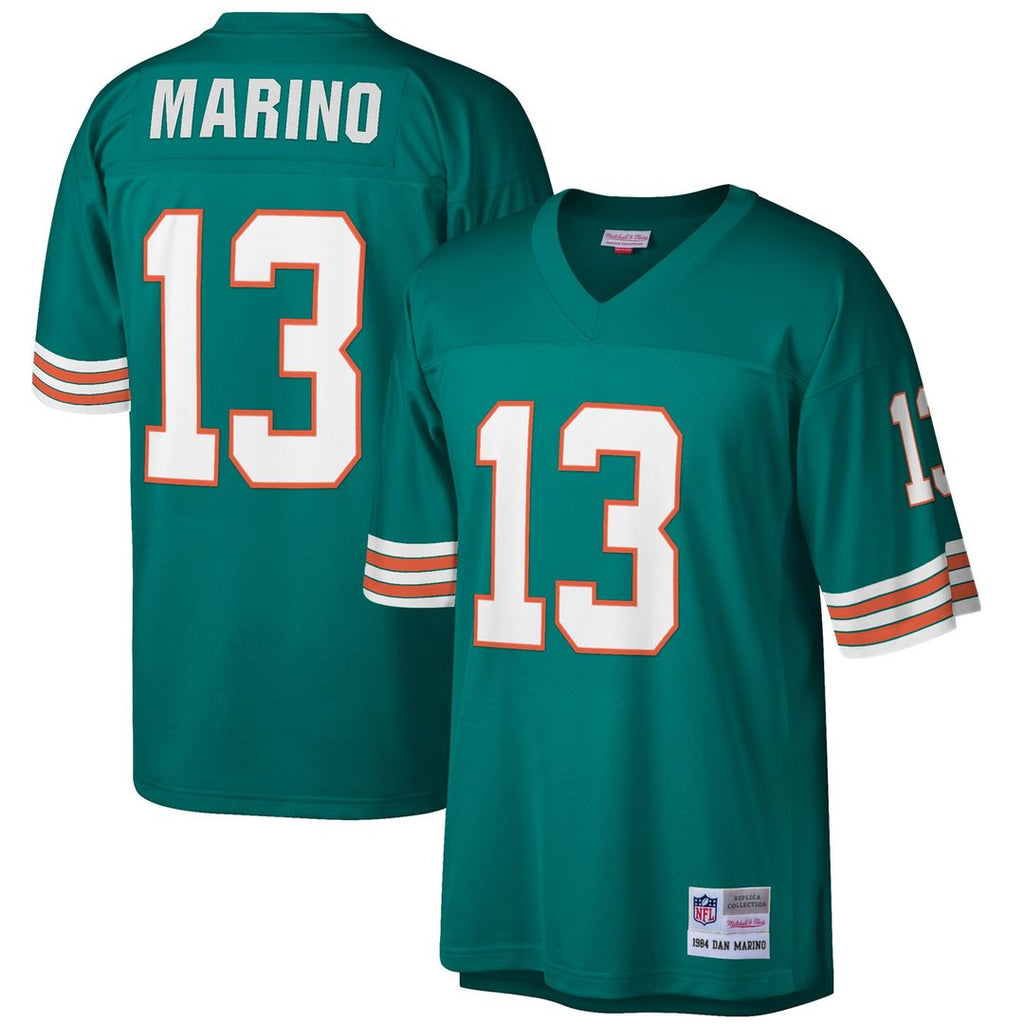 Men's Miami Dolphins Dan Marino Mitchell & Ness Aqua Big & product image 1