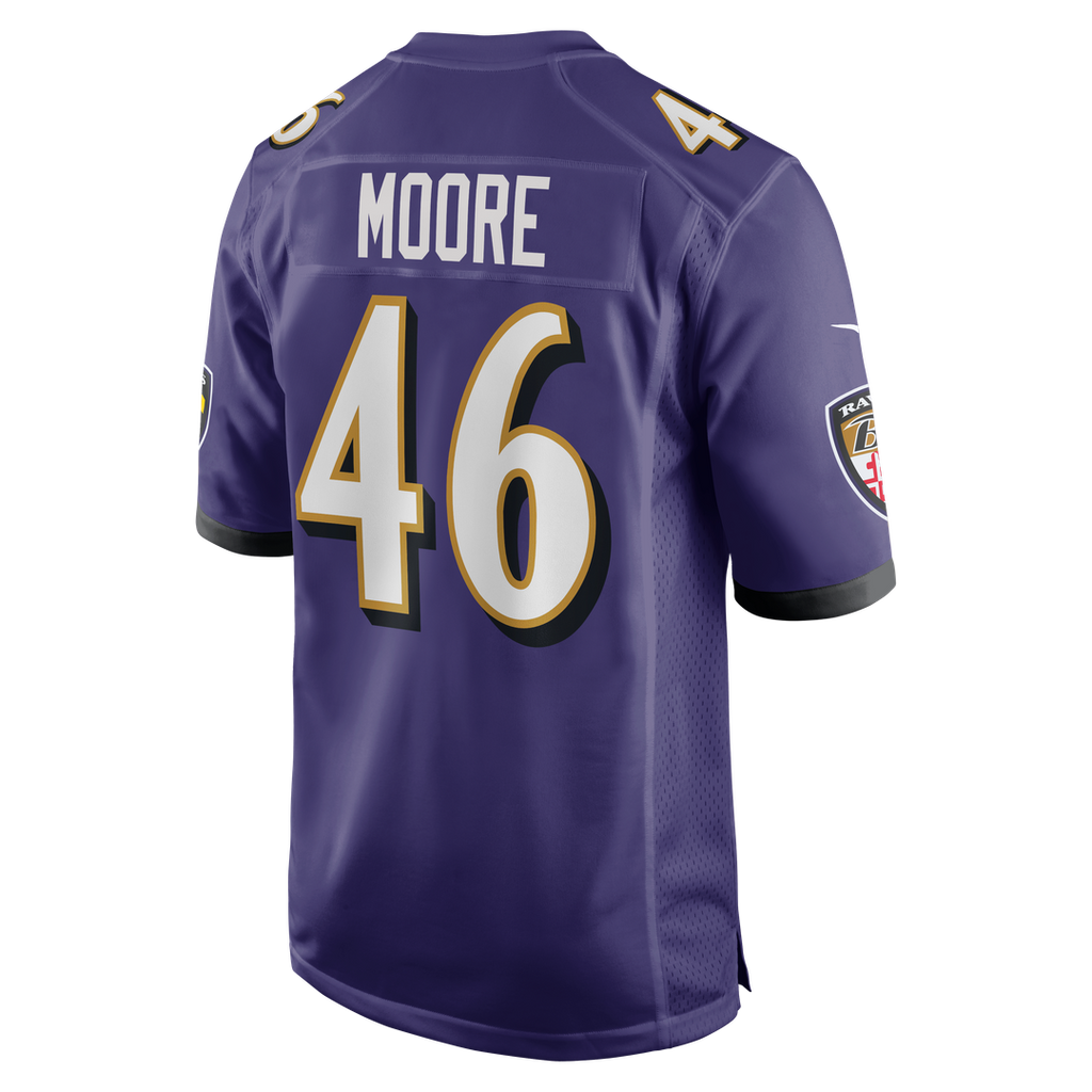 Men's Baltimore Ravens Nick Moore Nike Purple Game Jersey product image 3