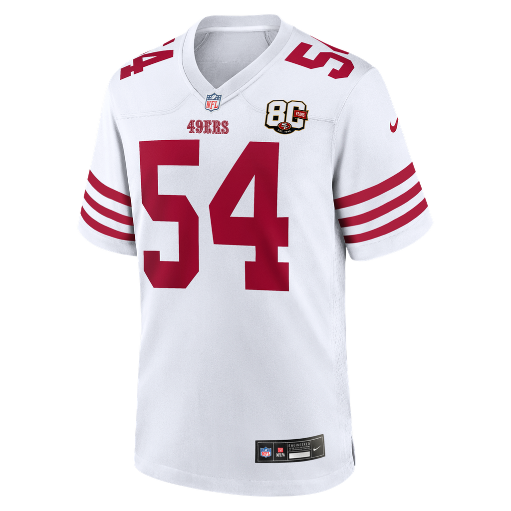 Men's San Francisco 49ers Fred Warner Nike White 80th product image 2