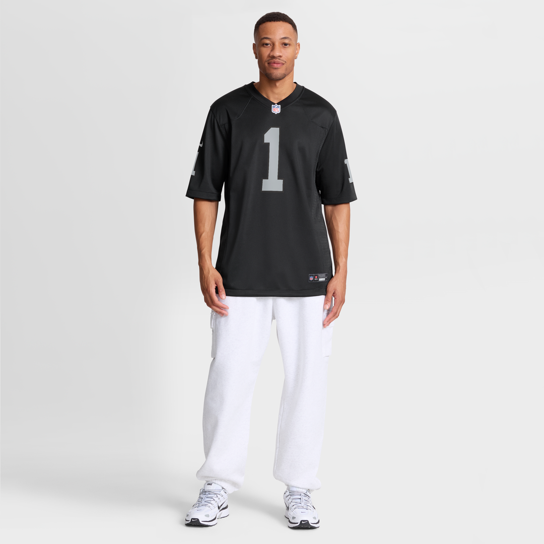 Men's Las Vegas Raiders Number 1 Groom Nike Black Game product image 6