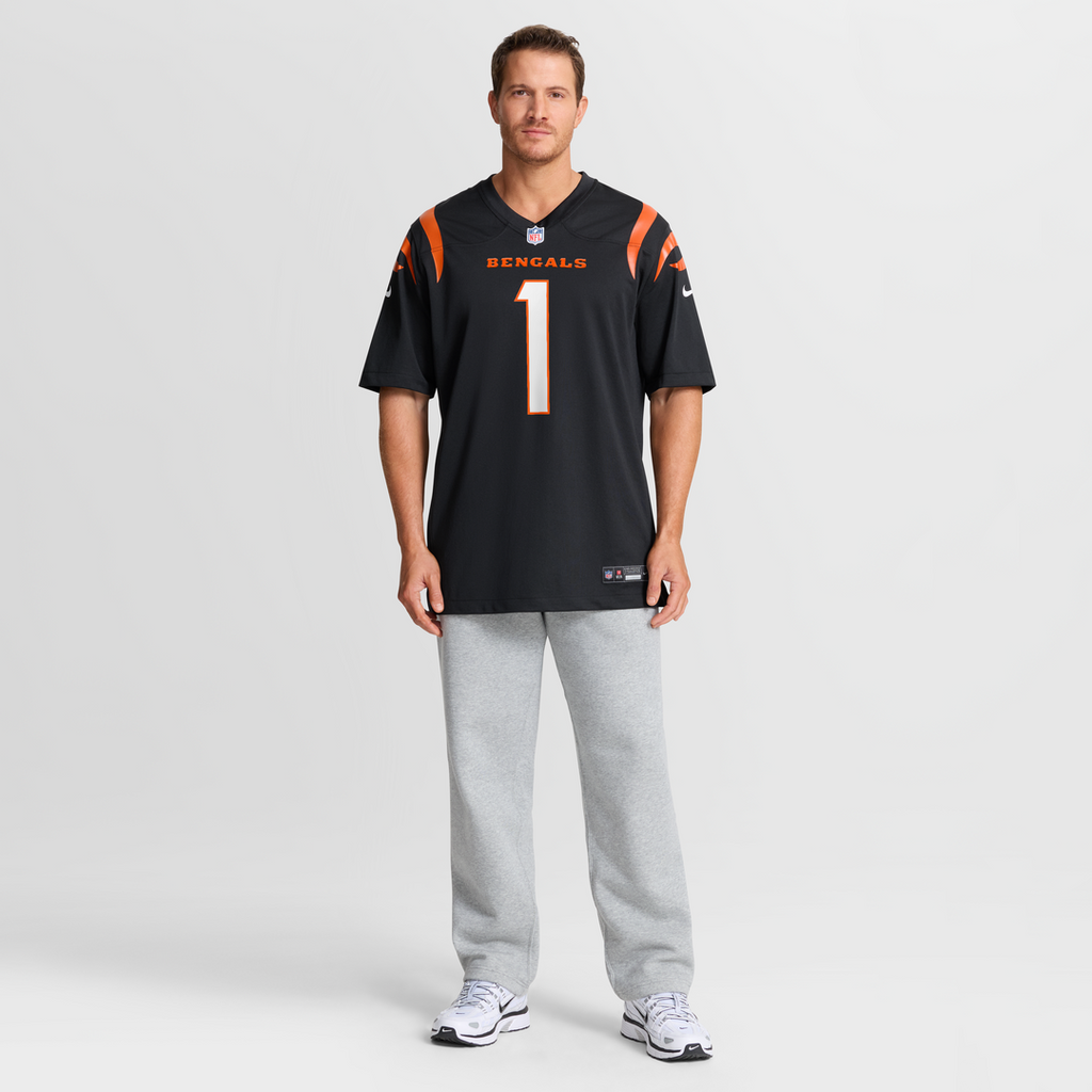 Men's Cincinnati Bengals Number 1 Groom Nike Black Game product image 7