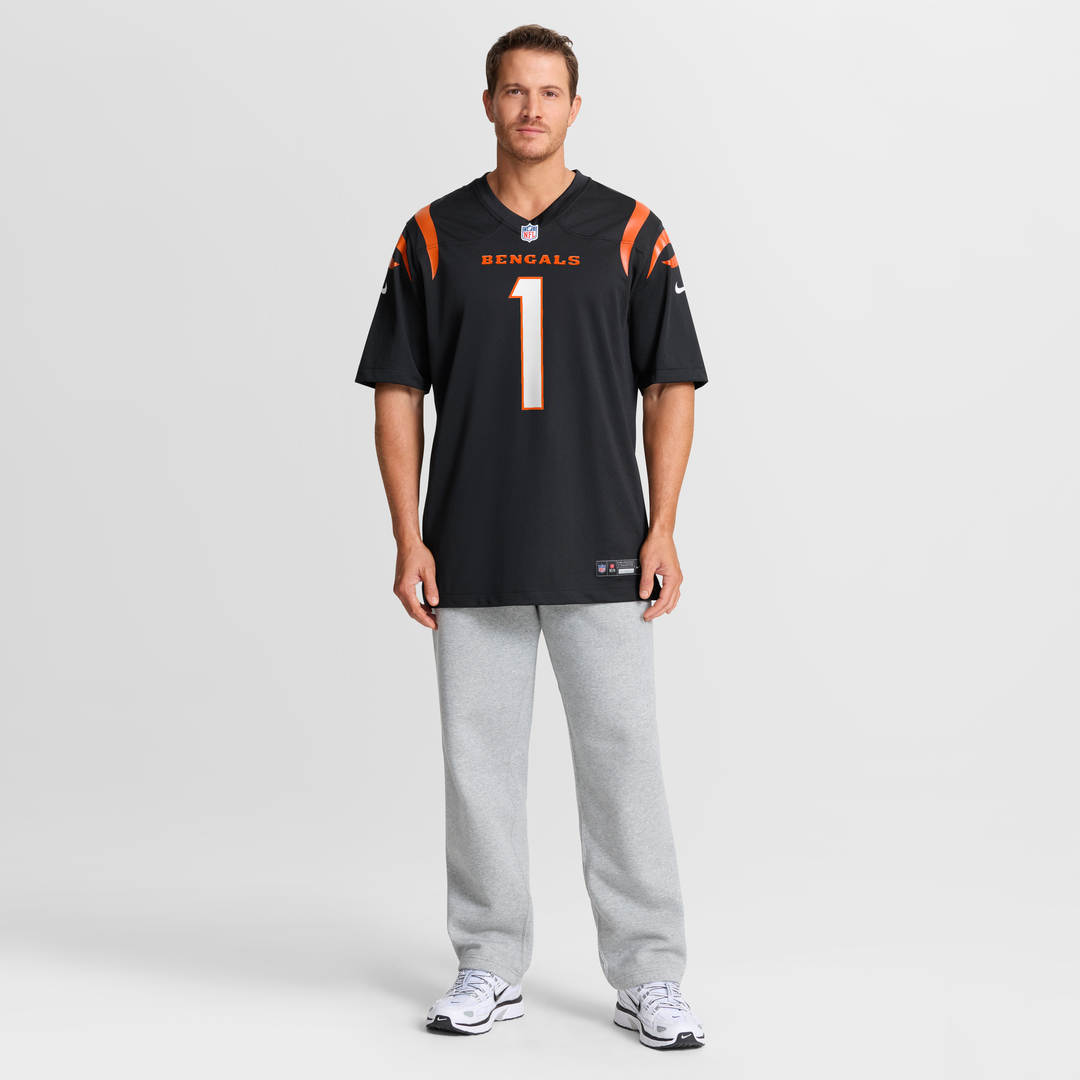 Men's Cincinnati Bengals Number 1 Groom Nike Black Game product image 7