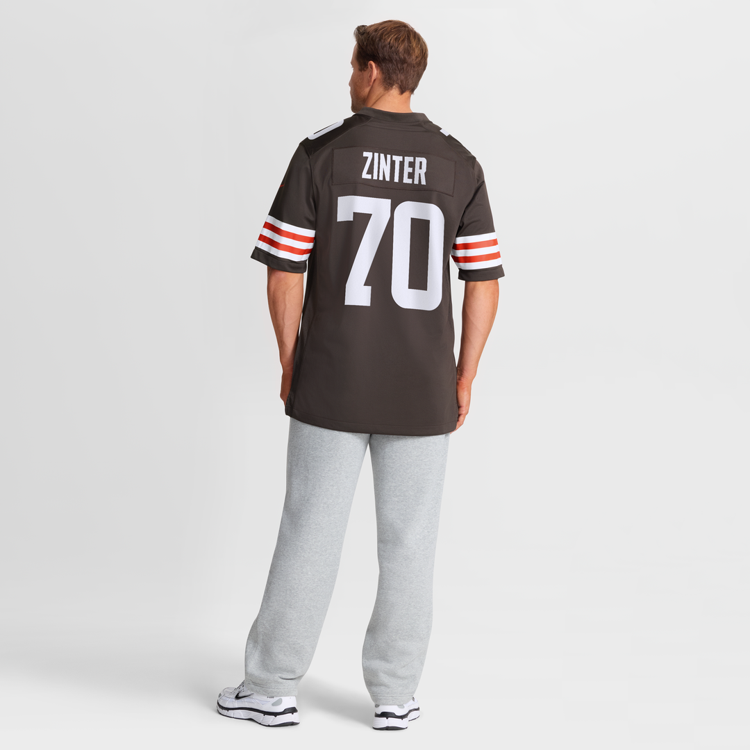 Men's Cleveland Browns Zak Zinter Nike Brown Team Game product image 5
