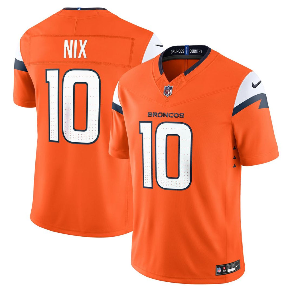 Men's Denver Broncos Bo Nix Nike Orange Team Vapor F.U.S.E. product image 1