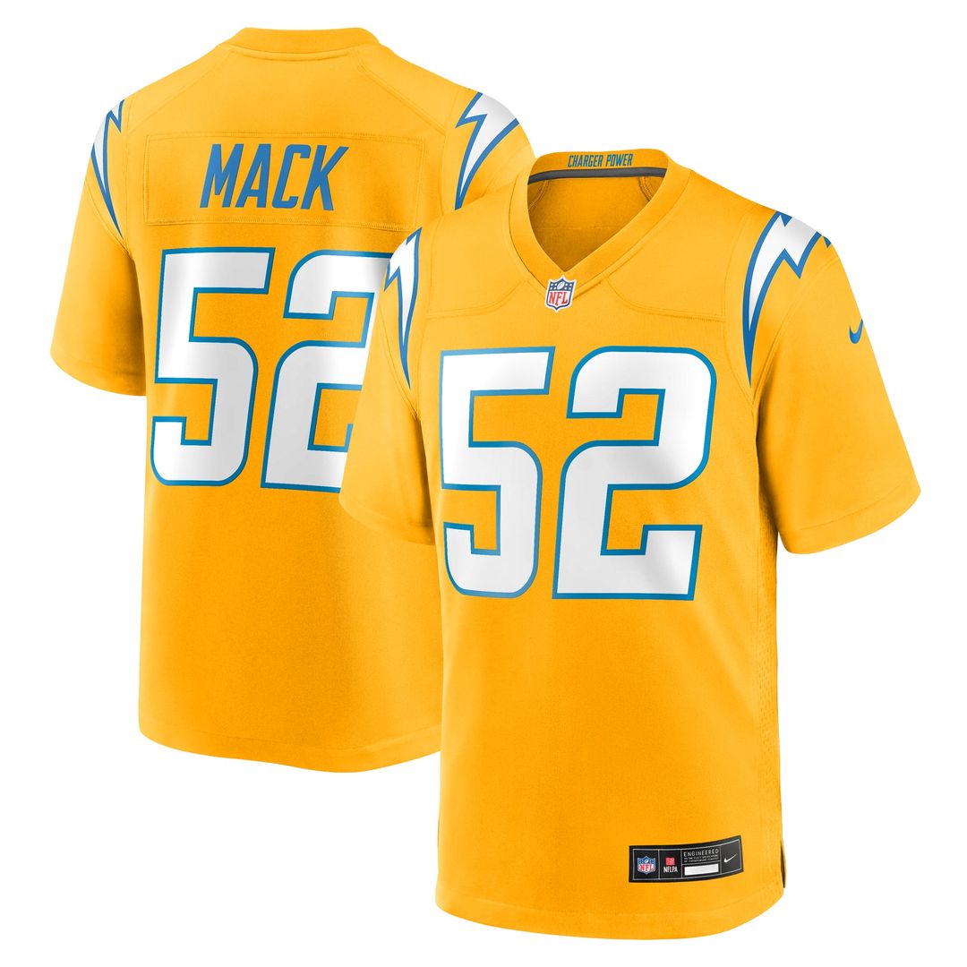 Men's Los Angeles Chargers Khalil Mack Nike Gold Alternate product image 4