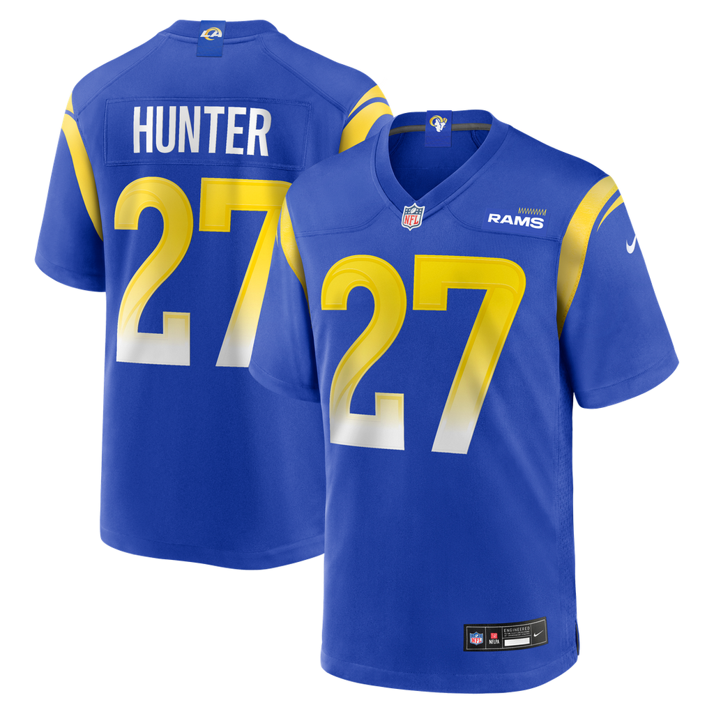 Men's Los Angeles Rams Jarquez Hunter Nike Royal Team Game product image 1
