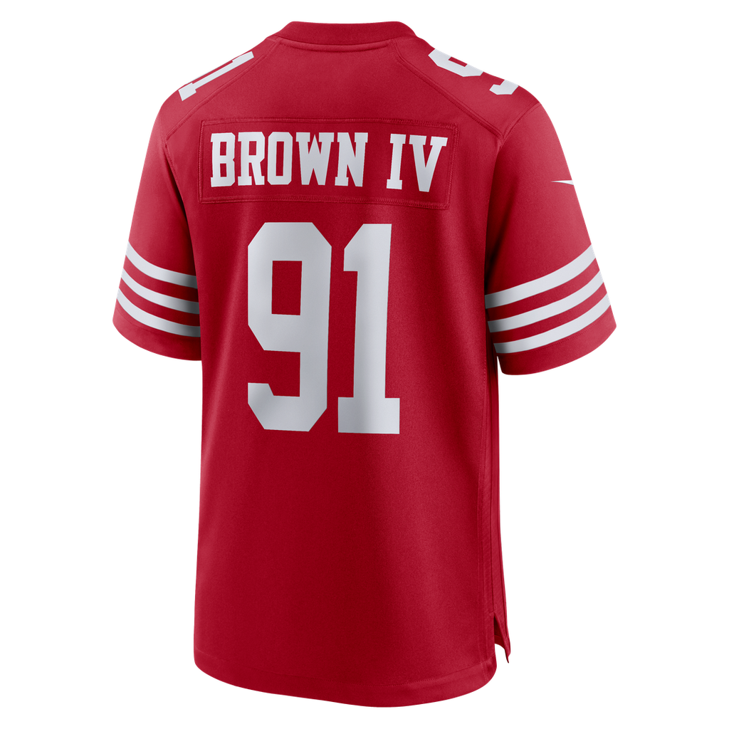 Men's San Francisco 49ers Earnest Brown IV Nike Scarlet product image 3