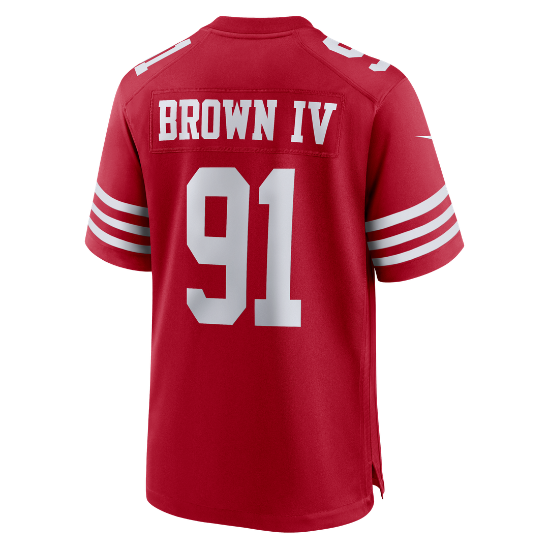 Men's San Francisco 49ers Earnest Brown IV Nike Scarlet product image 3