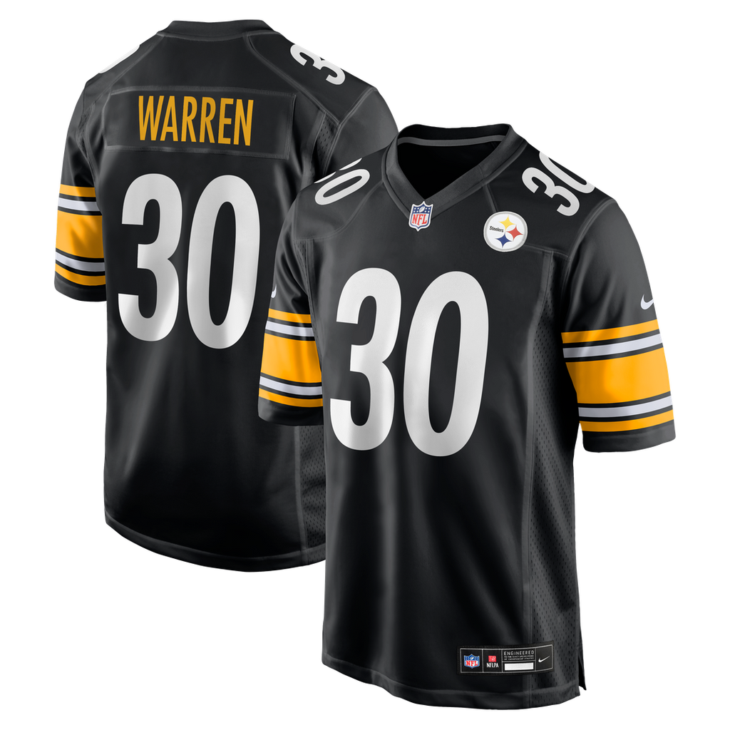 Men's Pittsburgh Steelers Jaylen Warren Nike Black Game product image 1