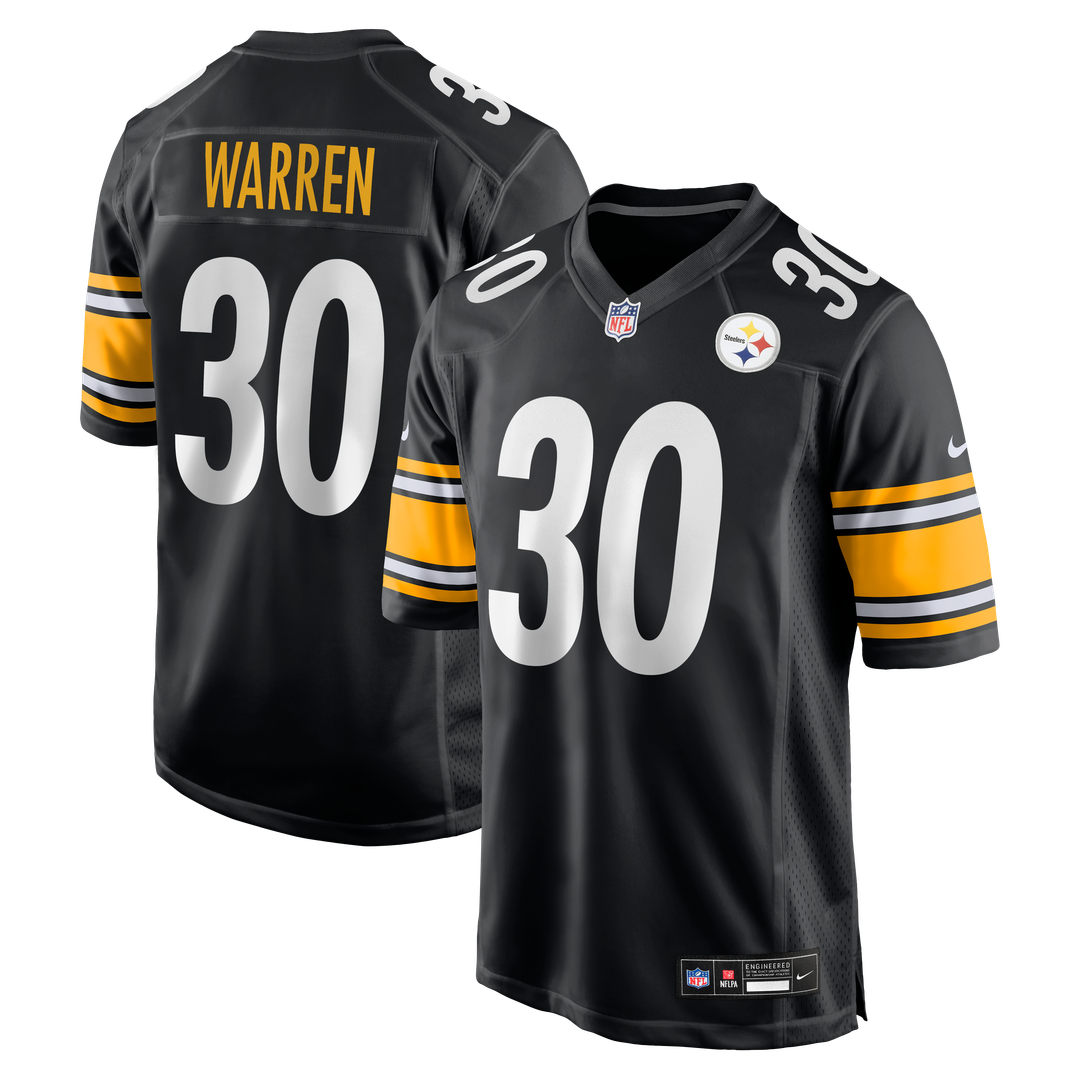 Men's Pittsburgh Steelers Jaylen Warren Nike Black Game product image 1
