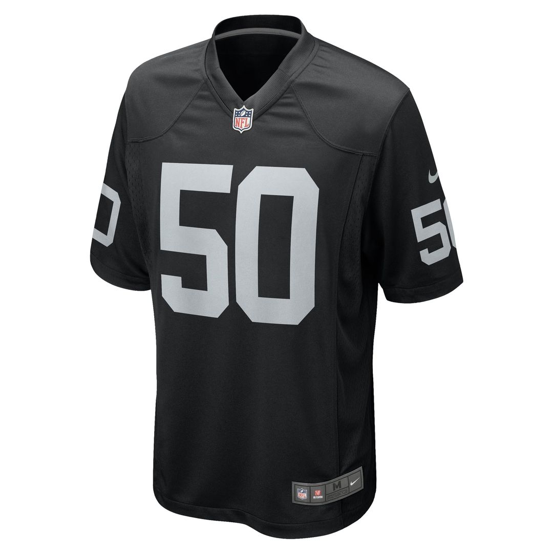 Men's Las Vegas Raiders Jacob Bobenmoyer Nike Black Game product image 2