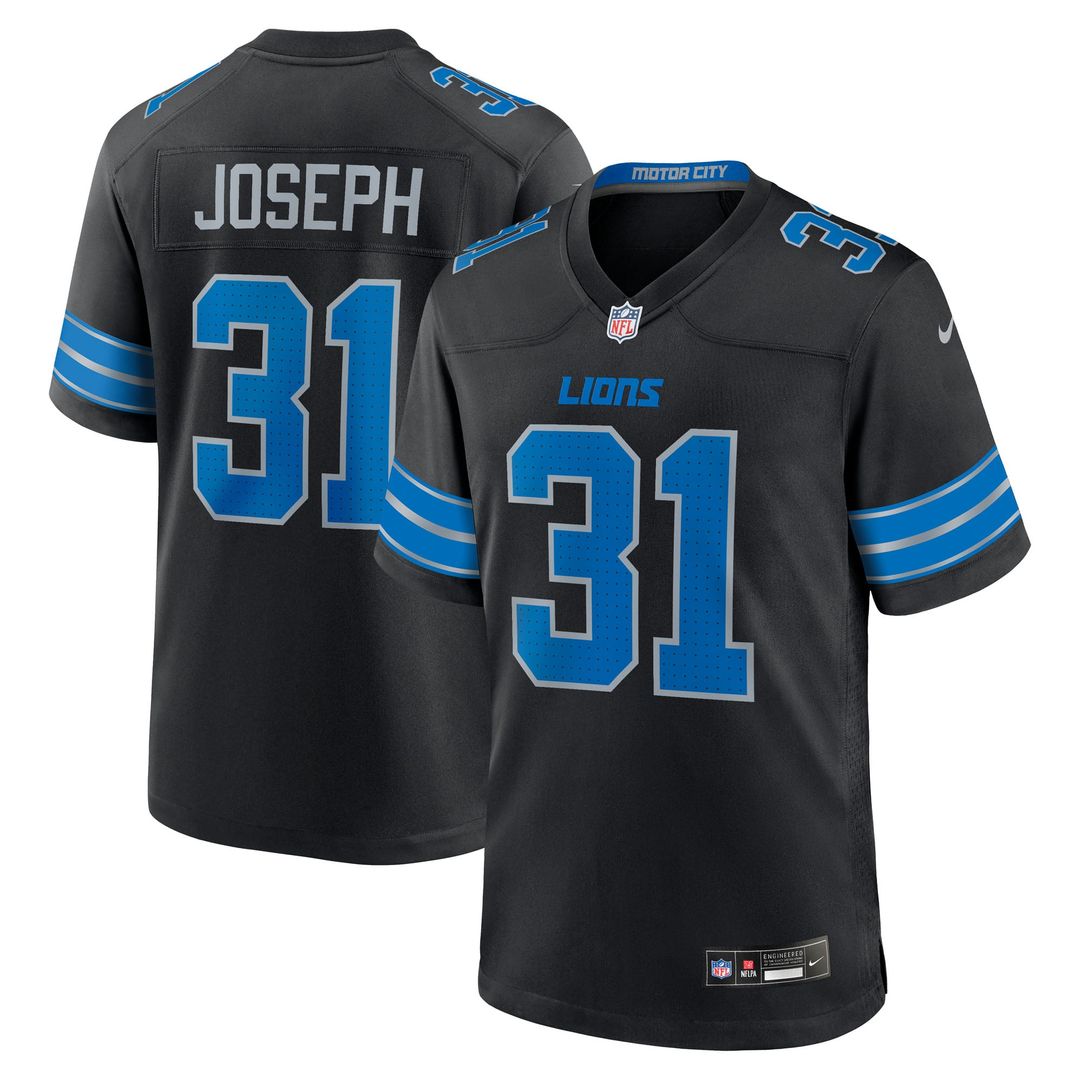 Men's Detroit Lions Kerby Joseph Nike Black Alternate Game product image 4
