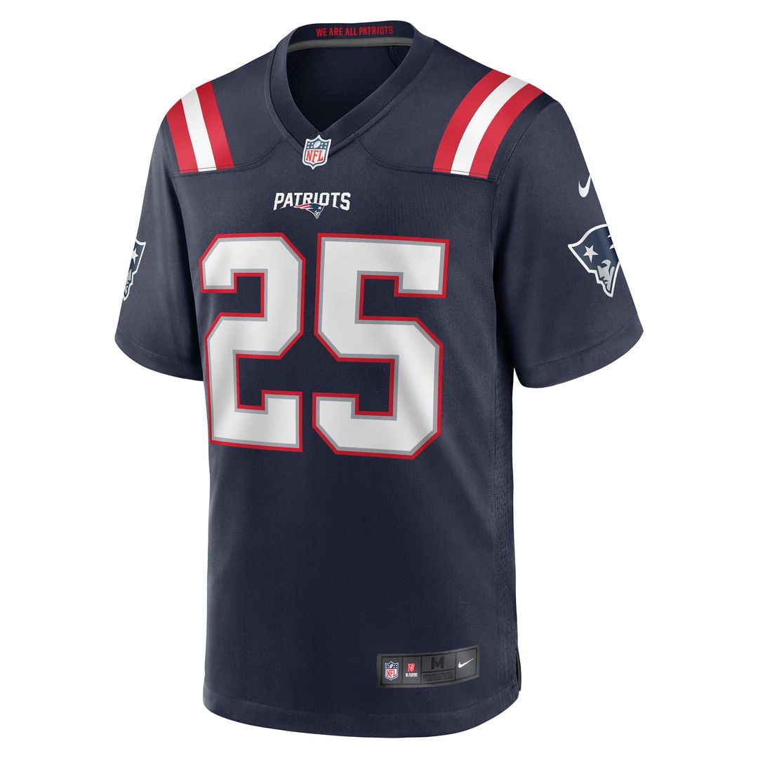 Men's New England Patriots Marcus Jones Nike Navy Game product image 2