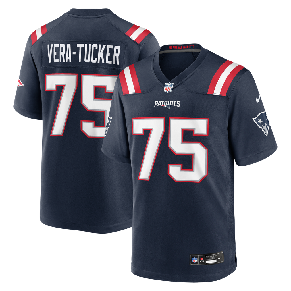 Men's New England Patriots Alijah Vera-Tucker Nike Navy product image 1
