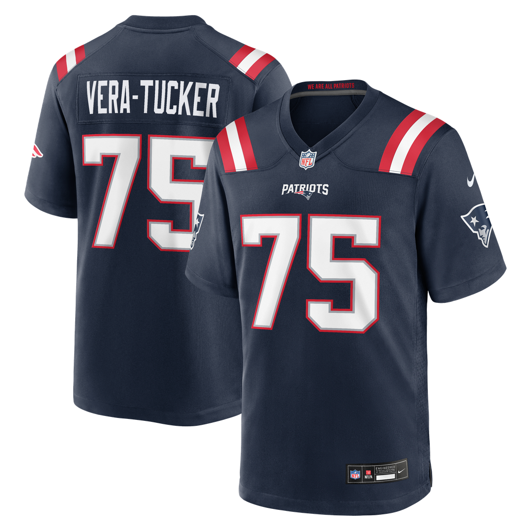 Men's New England Patriots Alijah Vera-Tucker Nike Navy product image 1