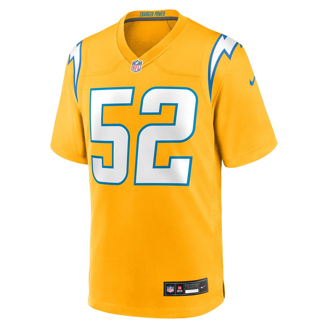 Men's Los Angeles Chargers Khalil Mack Nike Gold Alternate product image 5