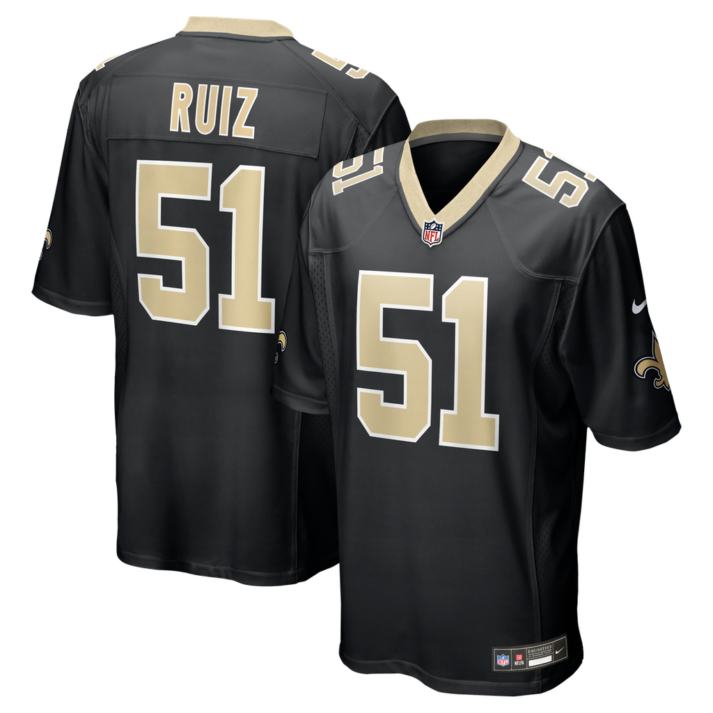 Men's New Orleans Saints Cesar Ruiz Nike Black Player Game product image 1