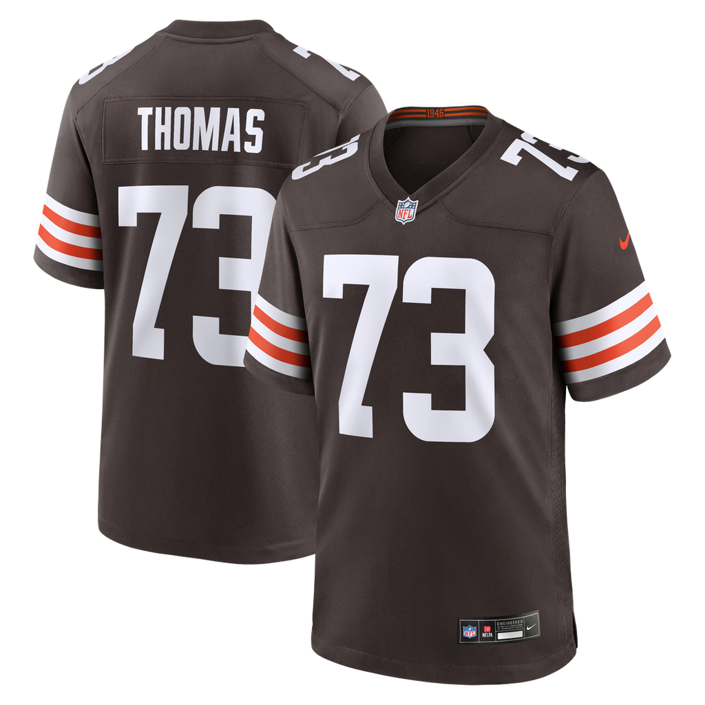 Men's Cleveland Browns Joe Thomas Nike Brown Retired Game product image 9