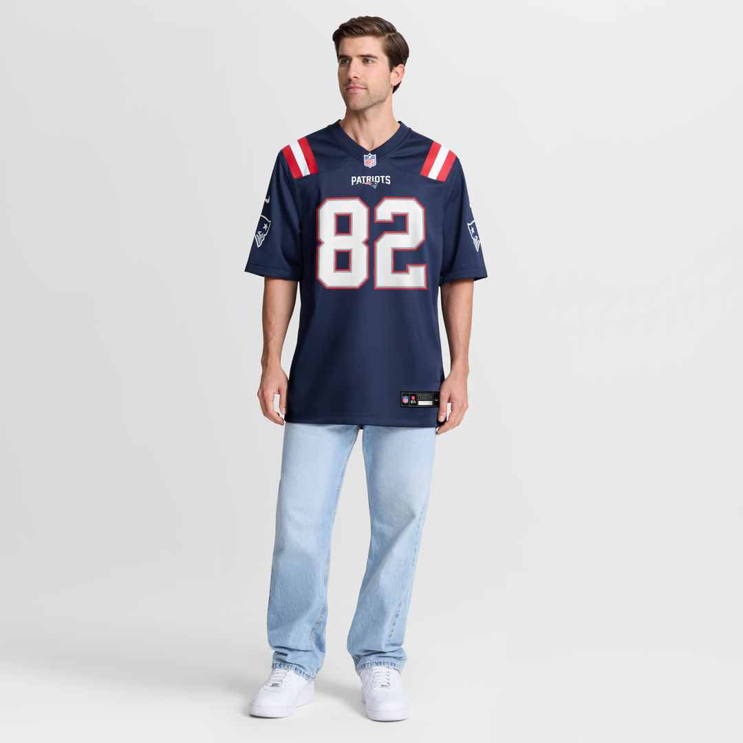 Men's New England Patriots Eli Raridon Nike Navy Team Game product image 2