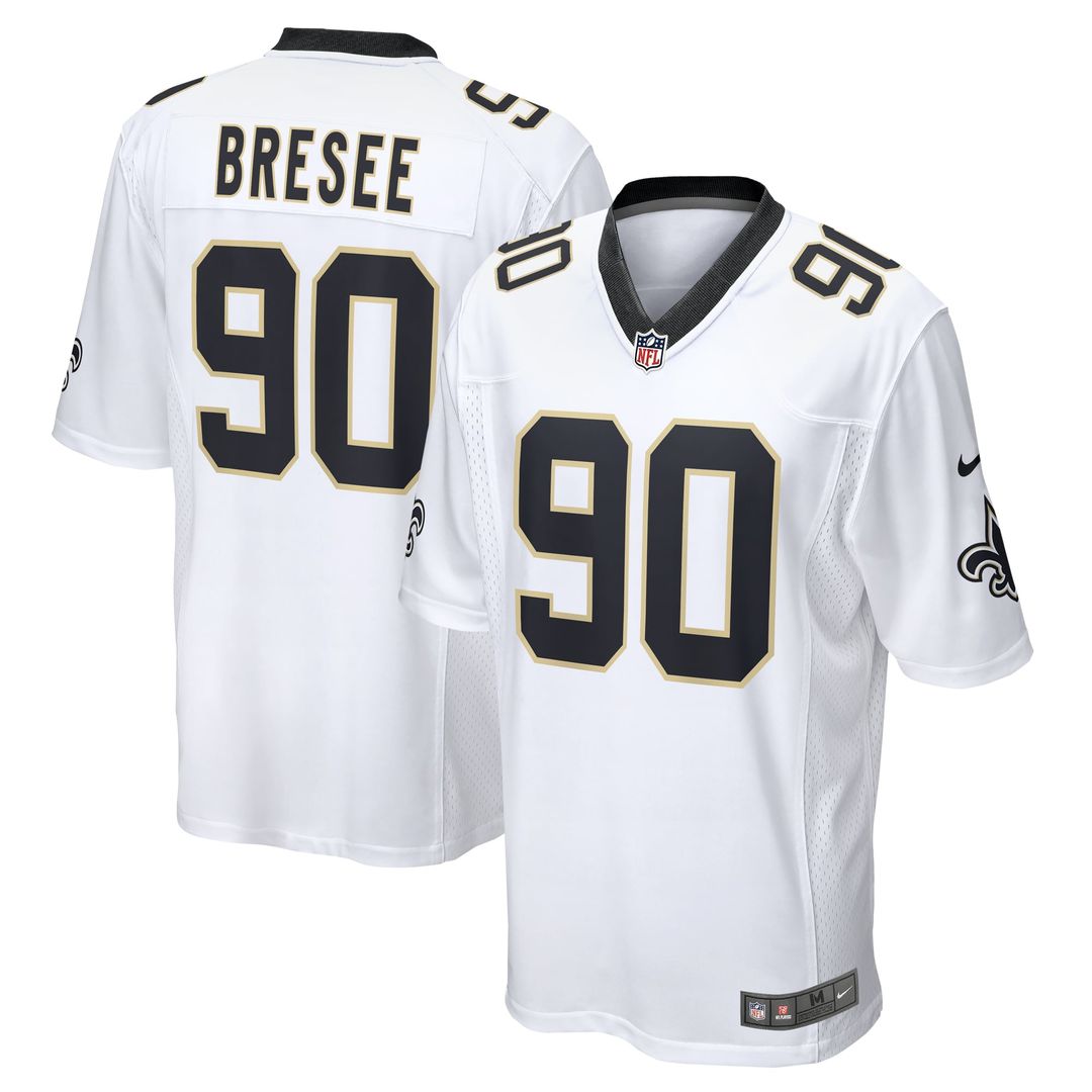 Men's New Orleans Saints Bryan Bresee Nike White Game Jersey product image 1