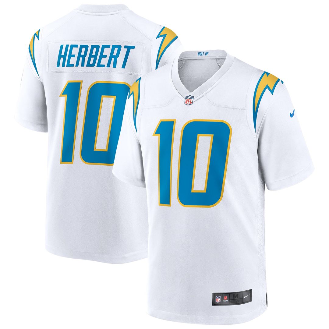 Men's Los Angeles Chargers Justin Herbert Nike White Game product image 1
